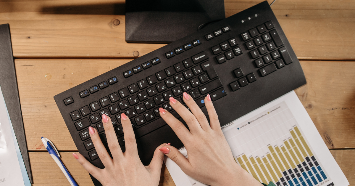 Typing at Computer Keyboard